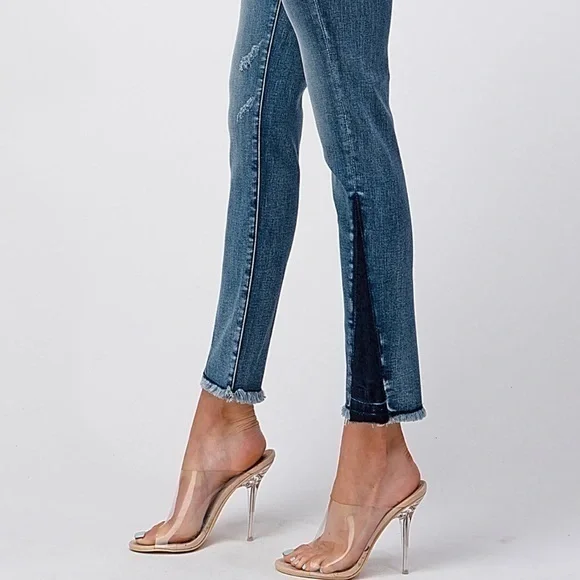 NWT Grace Jeans Classic 2 Tones Washu Mid Rise Skinny Jean - Picture 6 of 13